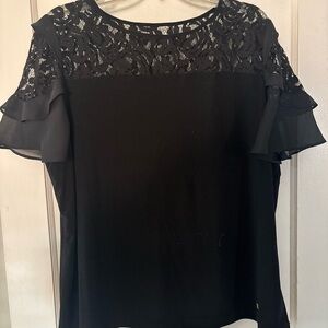 Anne Klein Black Lace Blouse